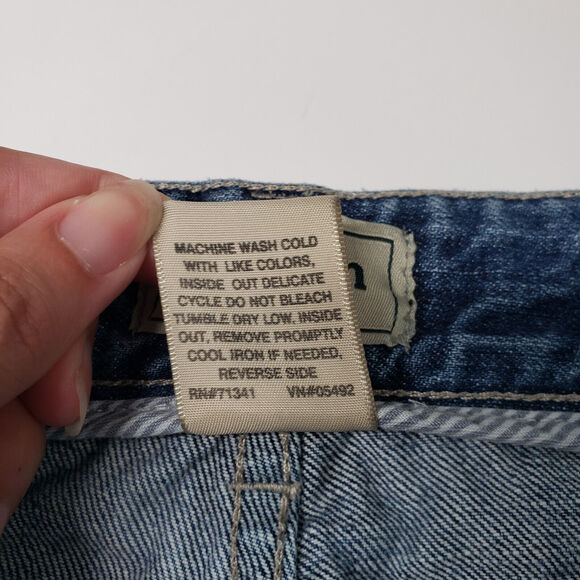 L.L. Bean Jeans Womens 16 Regular Blue Denim Straight Leg Cotton Dark Wash - Picture 11 of 16